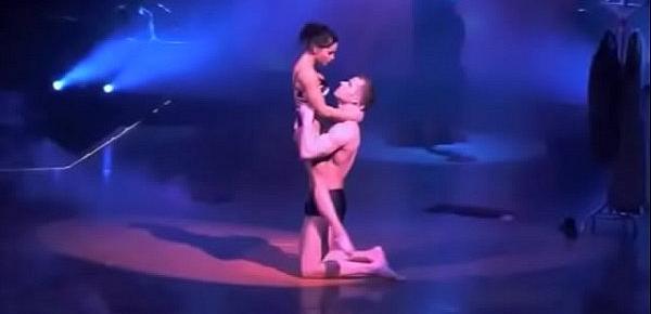  Love in dance, passionoted mature has love with muscled man